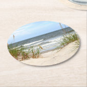 Beach Paper-Onderzetters Ronde Kartonnen Onderzetter (Gebogen)