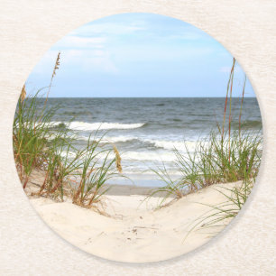 Beach Paper-Onderzetters Ronde Kartonnen Onderzetter