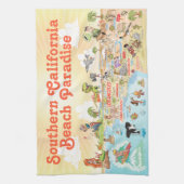 Beach Paradise California Kitchen Towel Theedoek (Verticaal)