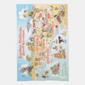 Beach Paradise California Kitchen Towel Theedoek (Verticaal)