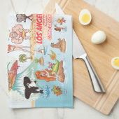 Beach Paradise California Kitchen Towel Theedoek (Quarter Fold)