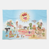 Beach Paradise California Kitchen Towel Theedoek (Horizontaal)