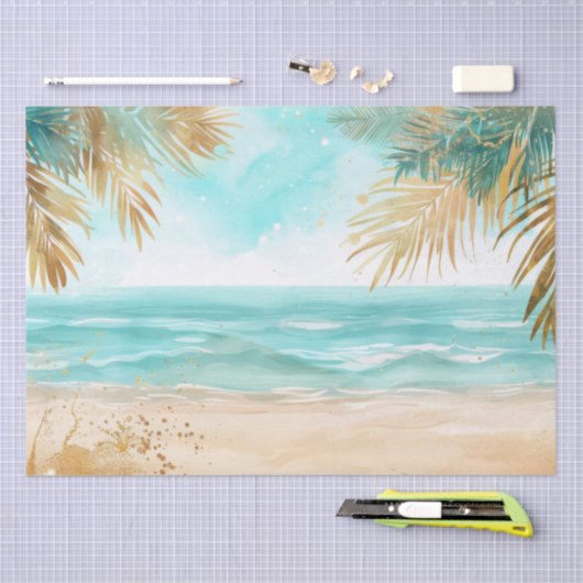 Beach Paradise patroon Tissuepapier (Craft)
