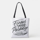 Beach Paradise Quote Tote Bag (Achterkant)