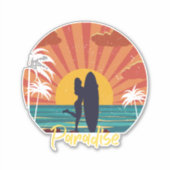 Beach Paradise Sticker (Voorkant)