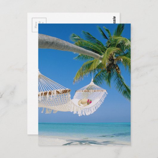 Beach Paradise Vacation Hammock Briefkaart (Voorkant / Achterkant)