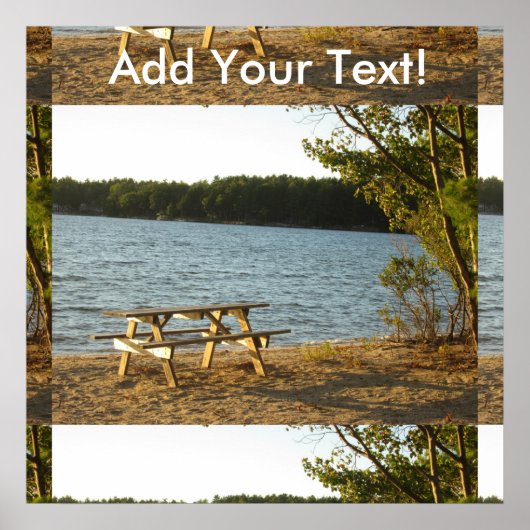Beach Park Bench Poster (Voorkant)