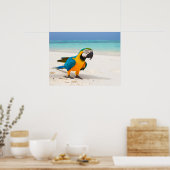 Beach Parrot Poster (Keuken)