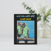 'Beach Parrots' Schilderij op een Briefkaart (Staand voorkant)