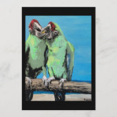 ‘Beach Parrots’-schilderij op een kleine print Kaart (Voorkant)