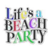 BEACH PARTIJ STICKER (Voorkant)