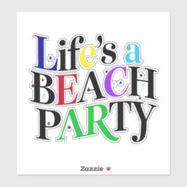 BEACH PARTIJ STICKER
