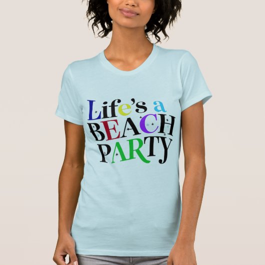 BEACH PARTIJ T-SHIRT (Voorkant)