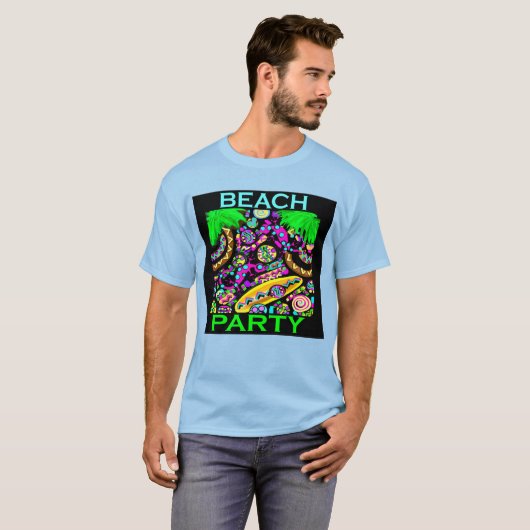 BEACH PARTIJ T-SHIRT (Voorkant volledig)