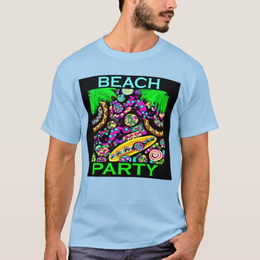 BEACH PARTIJ T-SHIRT (Voorkant)