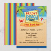 Beach Party 5" x 7" Uitnodigingen (Voorkant / Achterkant)