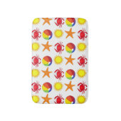 Beach Party Beachball Sun Crab Starfish Seashore Badmat (Voorkant Verticaal)