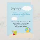 Beach Party Birthday Party - uitnodiging (Voorkant / Achterkant)