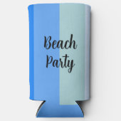 Beach Party, Blue Stripes Seltzer Blikjeskoeler (Voorkant)