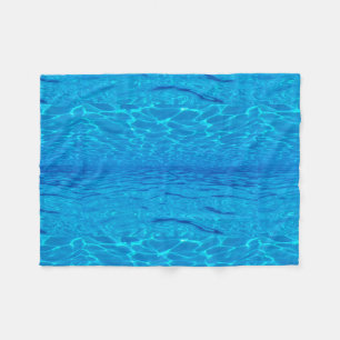 Beach party blues sun sea water pool pop color fleece deken