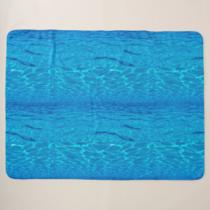 Beach party blues sun sea water pool pop color sherpa deken