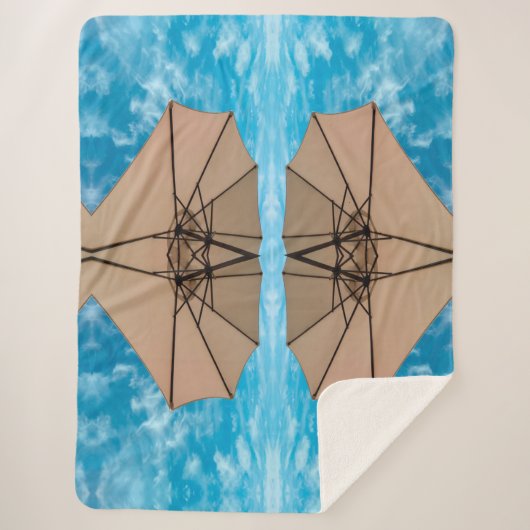 Beach party bluft sun oceanoverkoepelende pop colo sherpa deken (Voorkant)