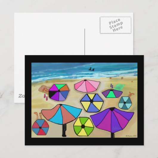 Beach Party-Briefkaarten Briefkaart (Voorkant / Achterkant)