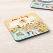 Beach Party California Plastic Onderzetter (Linkerzijde)