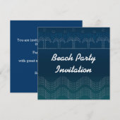 Beach Party - Card Invitation Kaart (Voorkant / Achterkant)