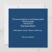 Beach Party - Card Invitation Kaart (Achterkant)
