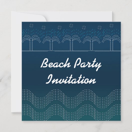 Beach Party - Card Invitation Kaart (Voorkant)