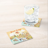 Beach Party Cartoon California Onderzetter (Insitu)