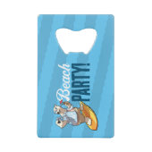 Beach Party Cool Surfen Polar Beer met Cocktail Creditkaart Flessenopener (Voorkant)