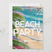 Beach Party Event Bar Tropical Club Flyer Kaart (Voorkant)