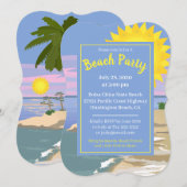 Beach Party Fun Kaart (Voorkant / Achterkant)