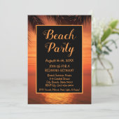 Beach Party Getaway Vakantie uitnodiging (Staand voorkant)