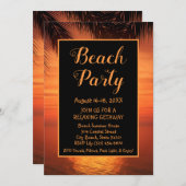 Beach Party Getaway Vakantie uitnodiging (Voorkant / Achterkant)
