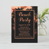 Beach Party Getaway Vakantie uitnodiging (Staand voorkant)