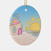 Beach Party House Keramisch Ornament (Rechts)