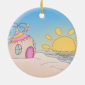 Beach Party House Keramisch Ornament (Achterkant)