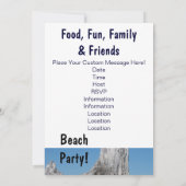 Beach Party! Invitaties Driftwood Ocean Waves Kaart (Achterkant)