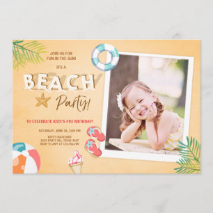 Beach Party Invitation Beach Verjaardag BBQ Zomer Kaart