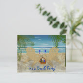 Beach Party Invitation Sjabloon Kaart (Staand voorkant)