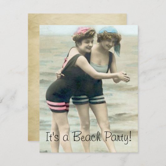 Beach Party Kaart (Voorkant / Achterkant)