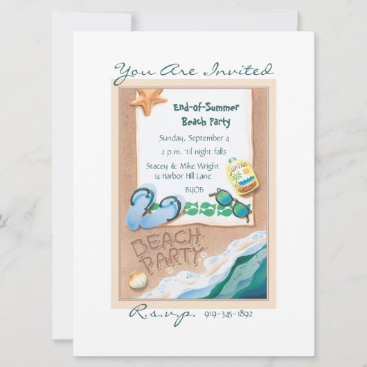 Beach Party © Kaart (Voorkant)