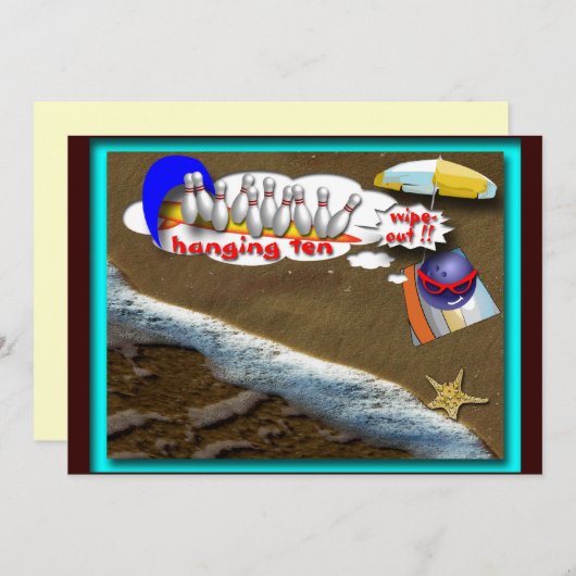 Beach Party Kaart (Voorkant / Achterkant)