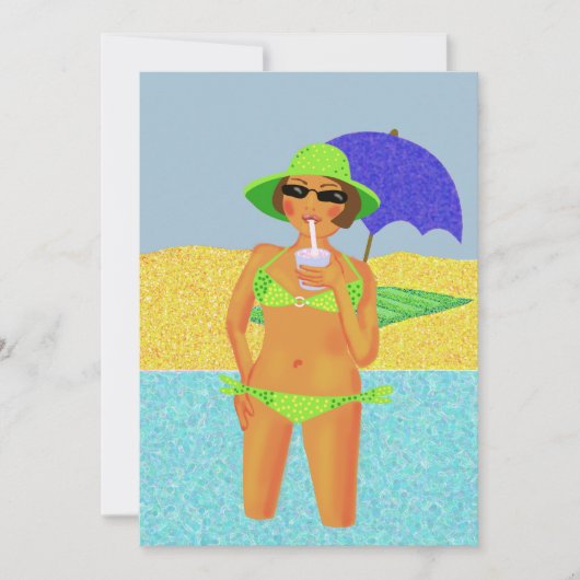 Beach party kaart (Voorkant)