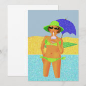 Beach party kaart (Voorkant / Achterkant)