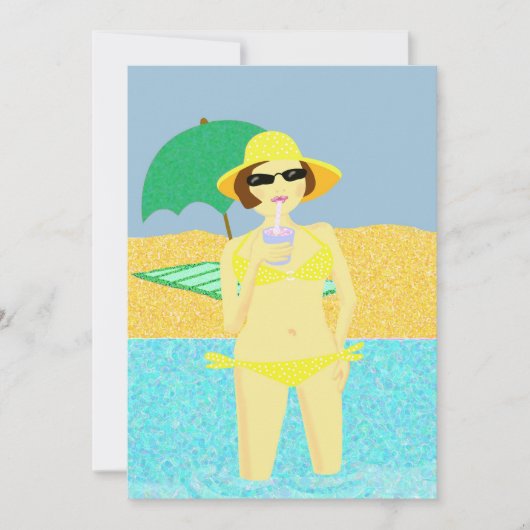 Beach party kaart (Voorkant)