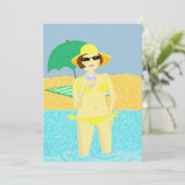 Beach party kaart (Staand voorkant)